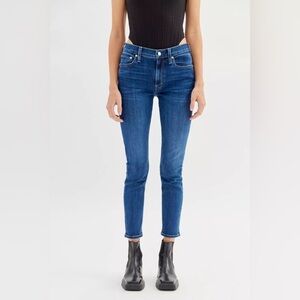 Edwin Pixie Mid Rise Skinny Jeans in Deja Blue